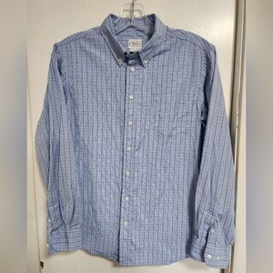 Talbots Kids Blue Striped Button-Down Shirt  Size14   100% Cotton